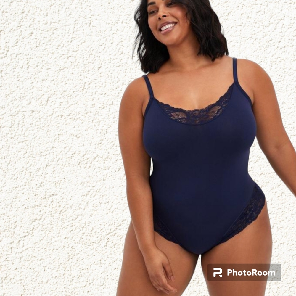 Torrid Curves Bodysuit Navy Blue Size Plus 1